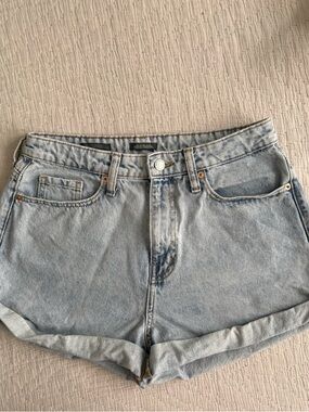 wild fable Light Wash High-Rise Cuffed Denim Shorts